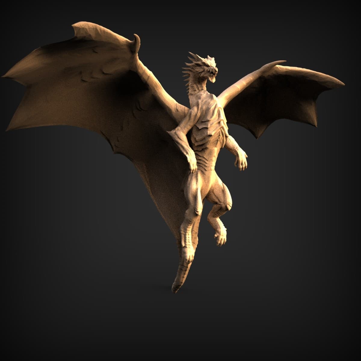 Rearing Winged Dragon Figure
