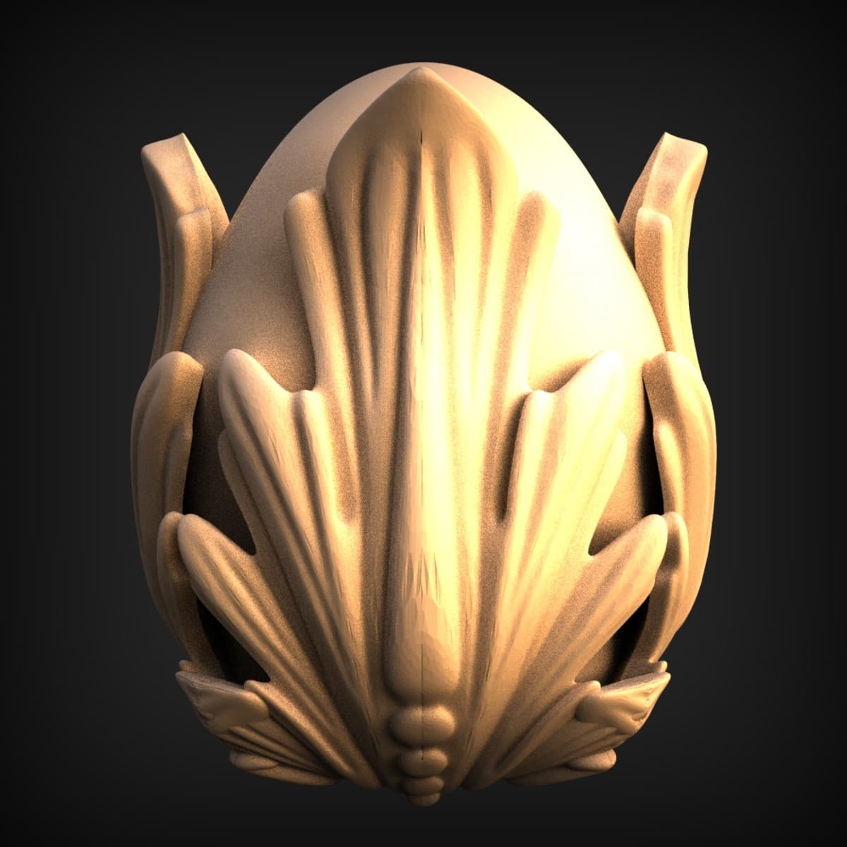 Acanthus-Wrapped Egg Finial
