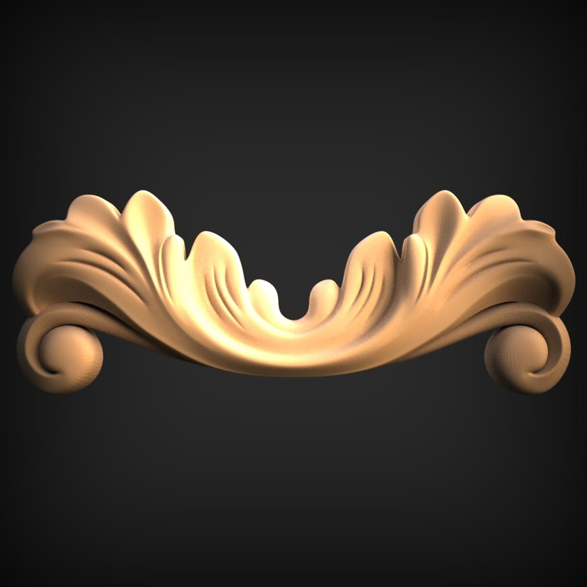 Scrolled Acanthus Crest Onlay