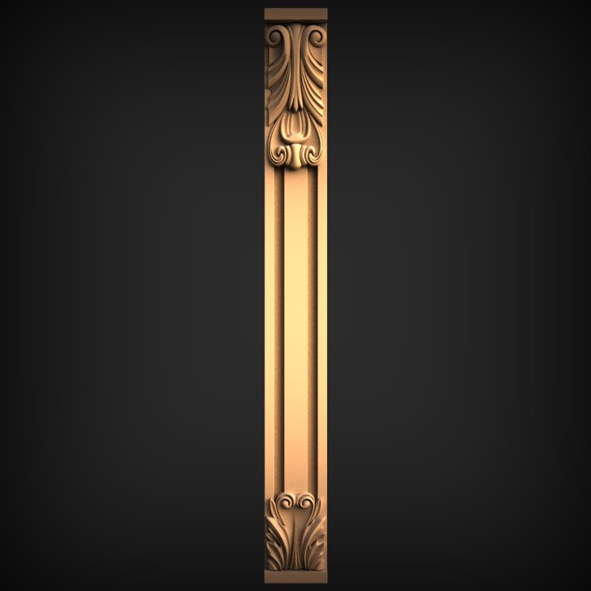 Fluted Acanthus Pilaster Onlay