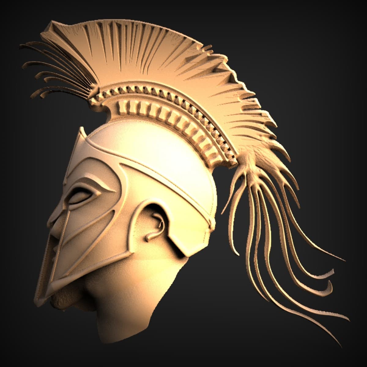 Corinthian Hoplite Profile Plaque