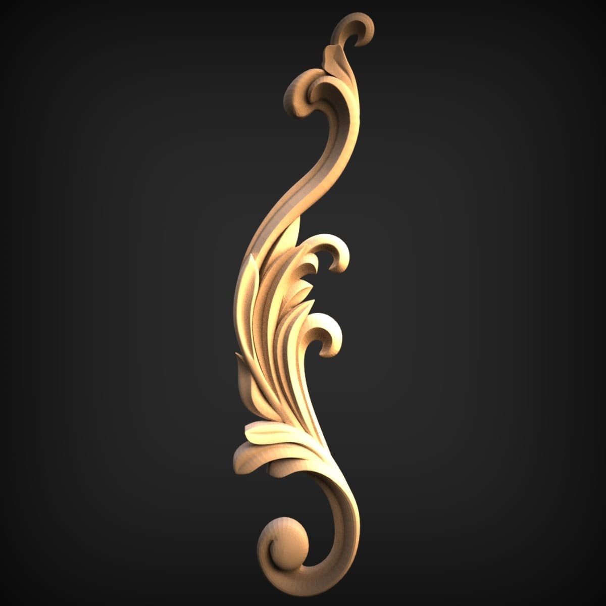 Flowing Acanthus Scroll Drop Onlay