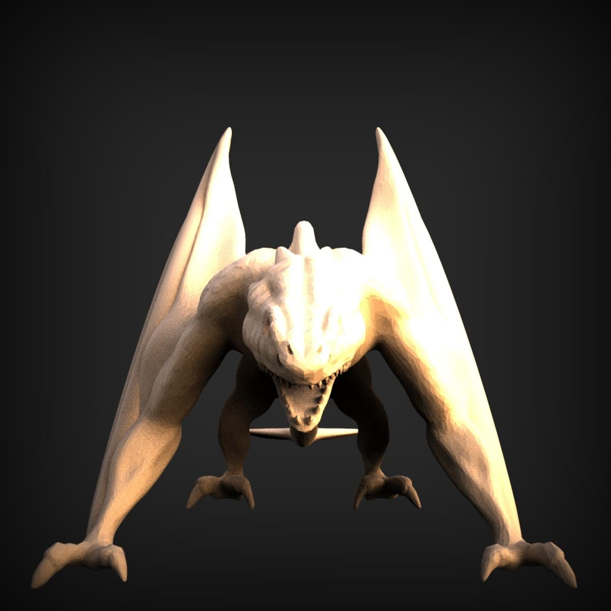 Crouching Winged Gargoyle Dragon
