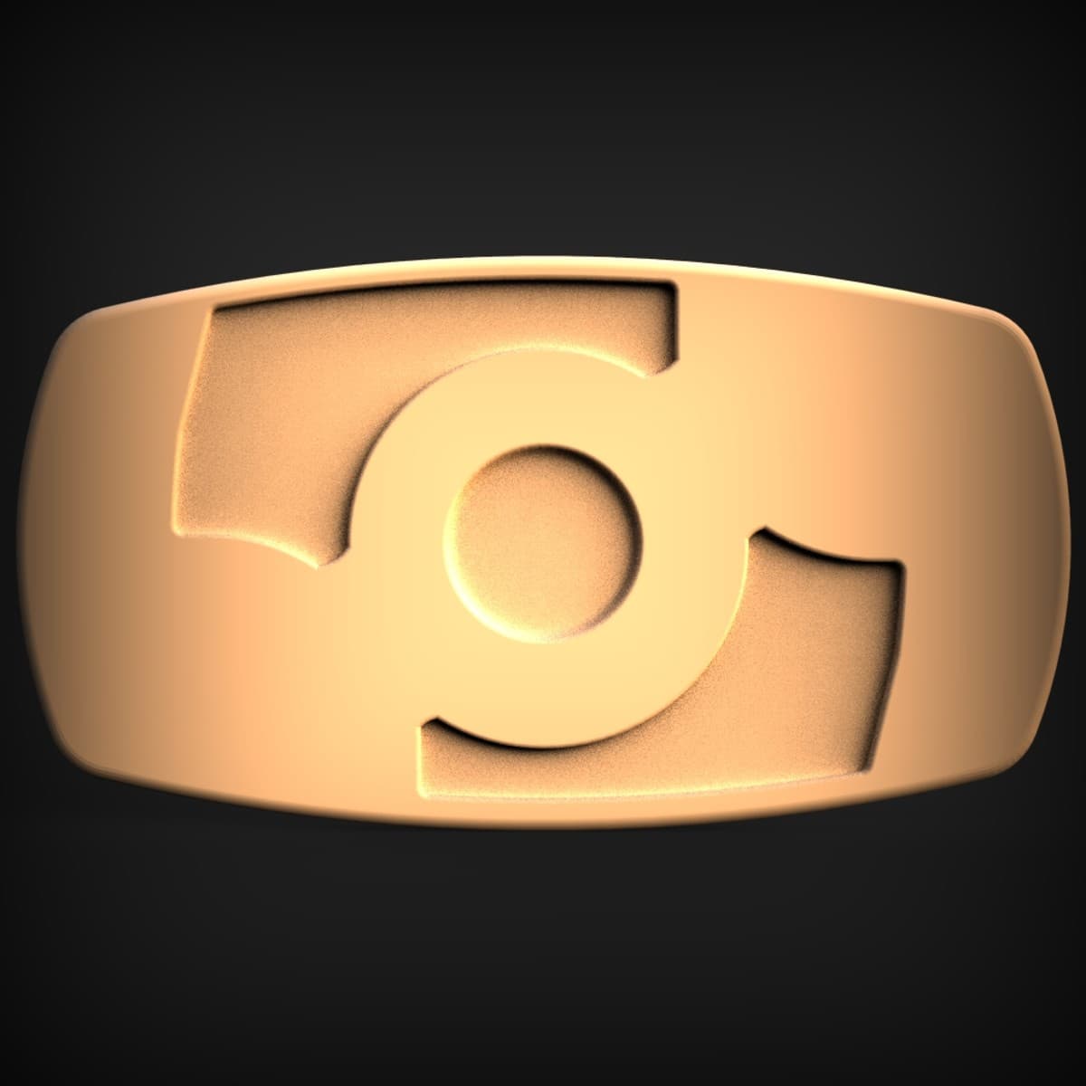 Pinwheel-Emblem Signet Ring
