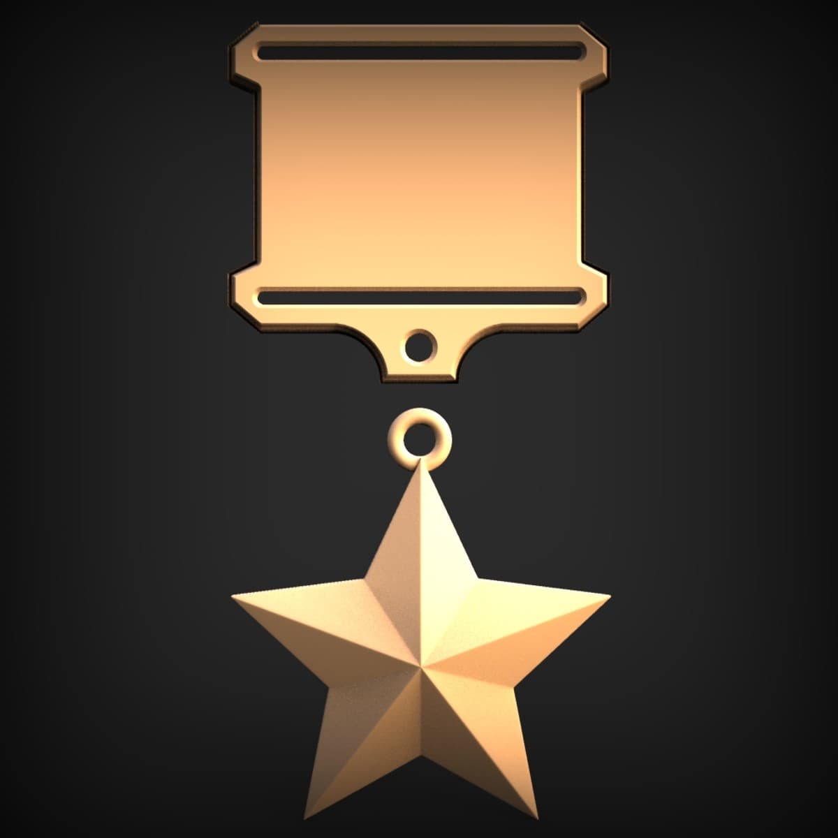 Five-Point Star Medal Plaque