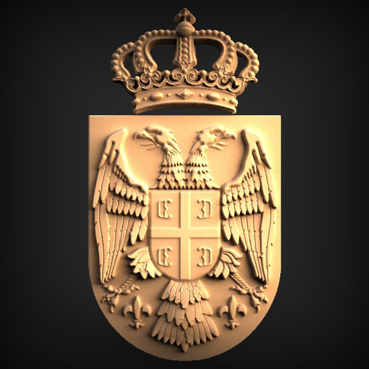 Serbian Coat of Arms Plaque