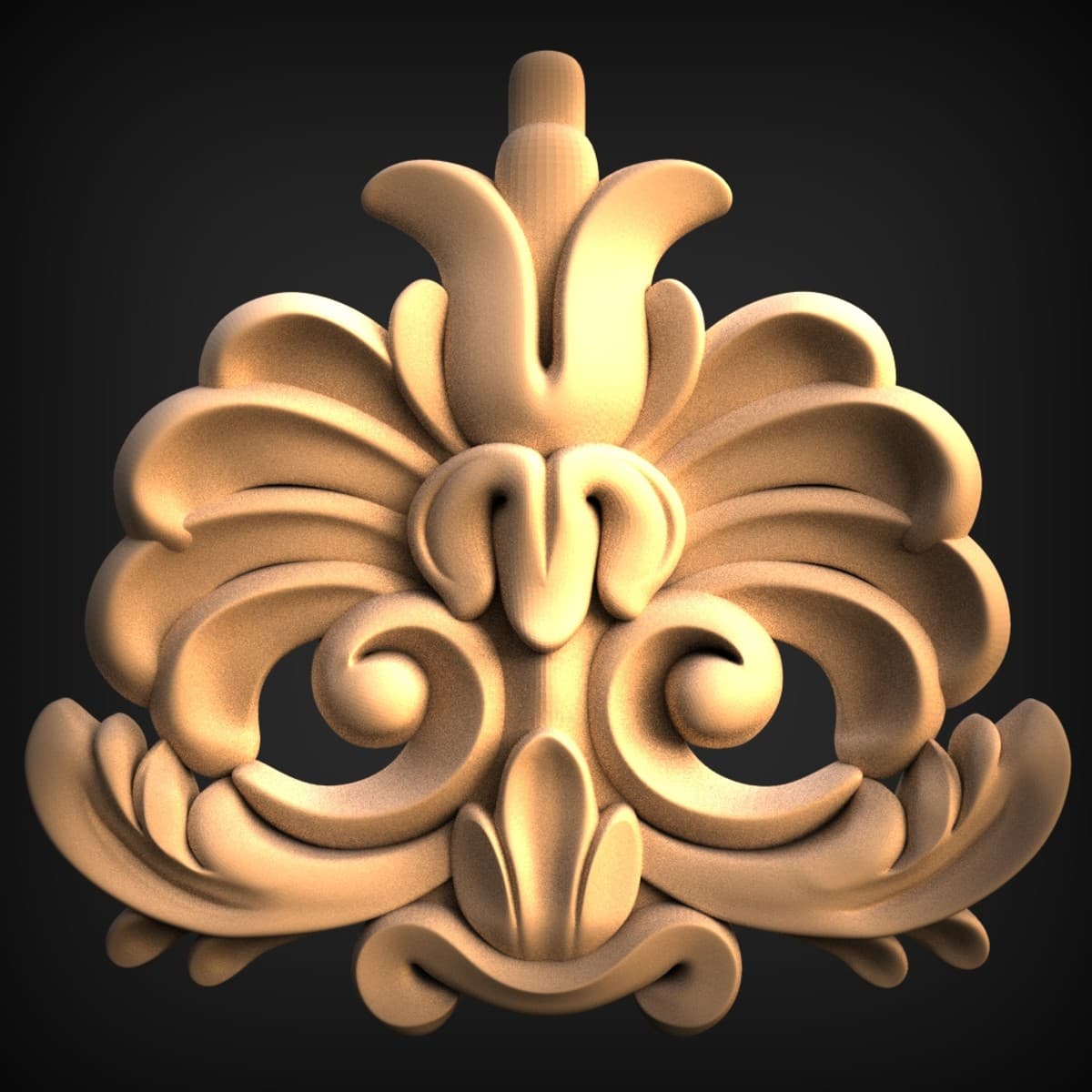 Baroque Acanthus Palmette Cartouche