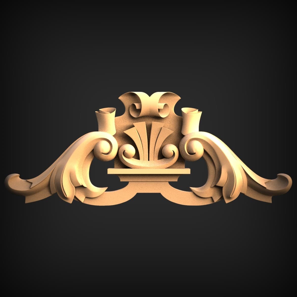 Palmette And Acanthus Scroll Onlay