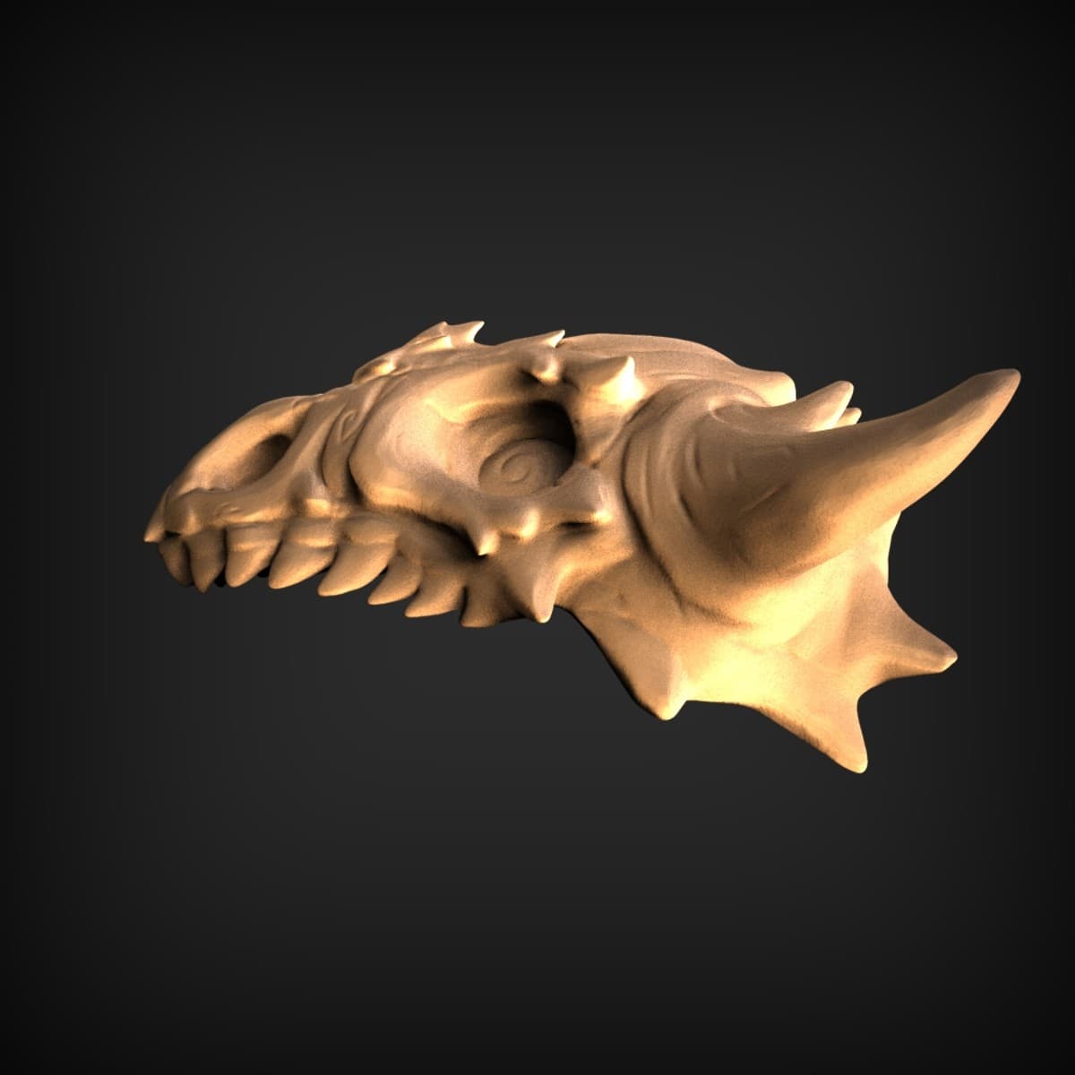 Horned Dragon Skull Trophy