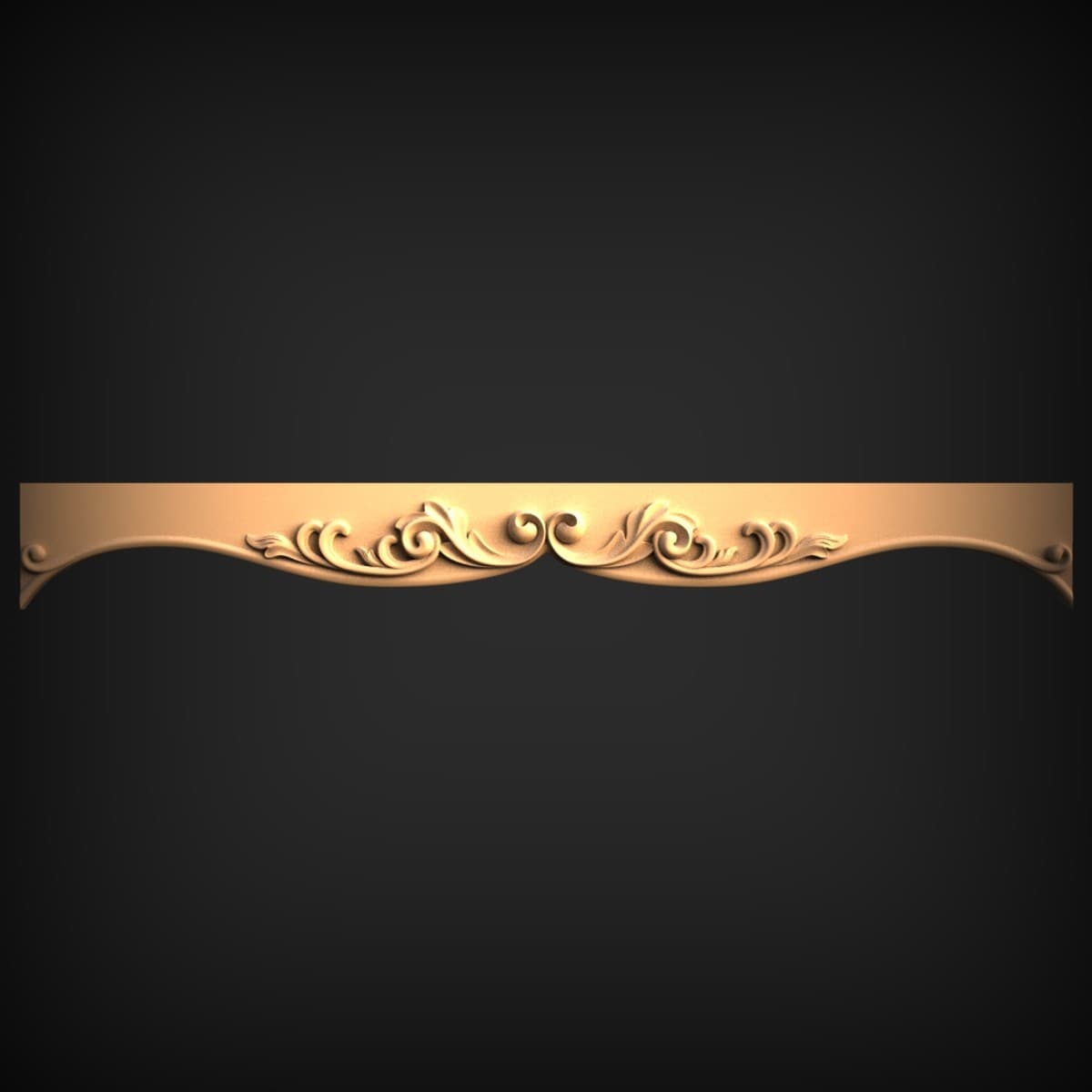 Scrolled Acanthus Valance Onlay
