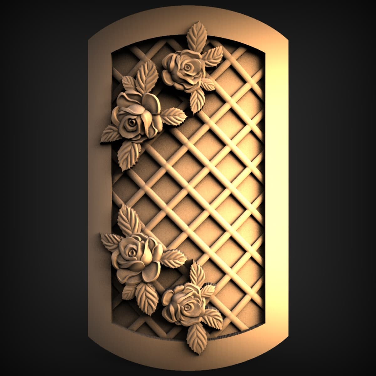 Cascading Roses Trellis Panel
