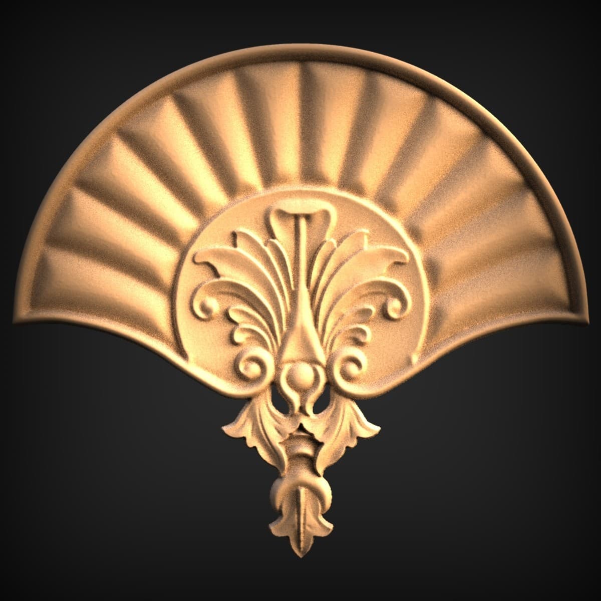 Fluted Shell Fan Appliqué