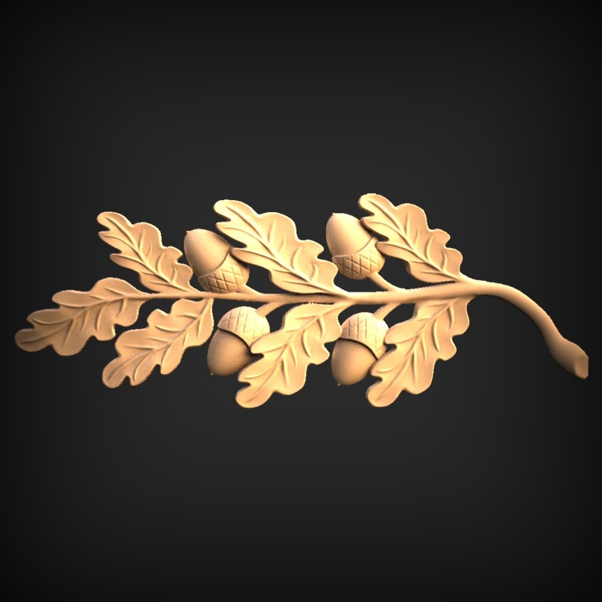 Oak Leaf and Acorn Onlay