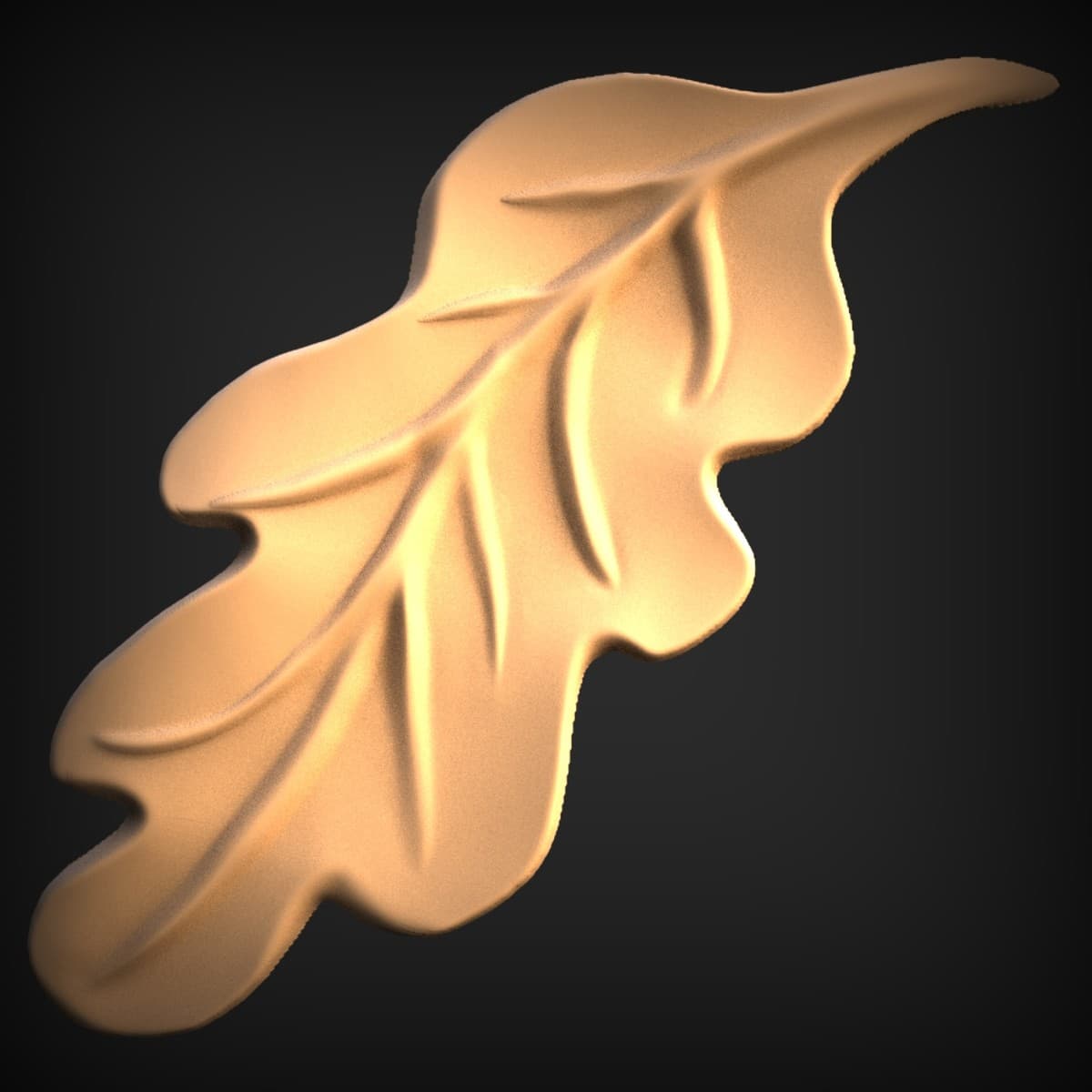 Carved Oak Leaf Onlay