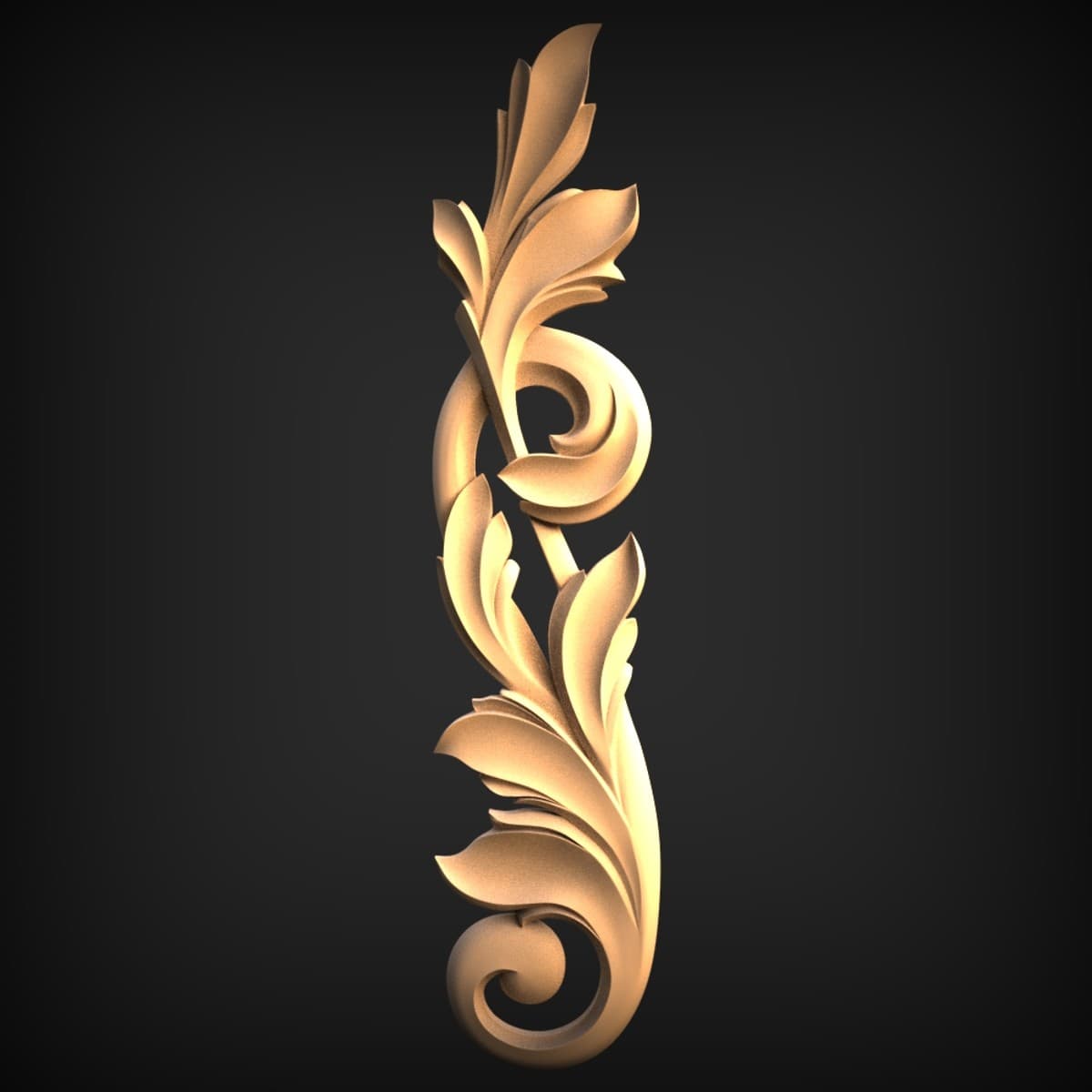 Vertical Acanthus Leaf Drop