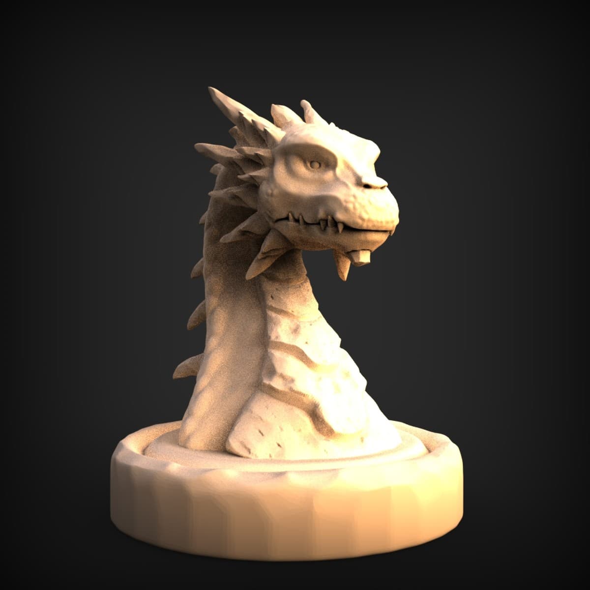 Watchful Western Dragon Bust