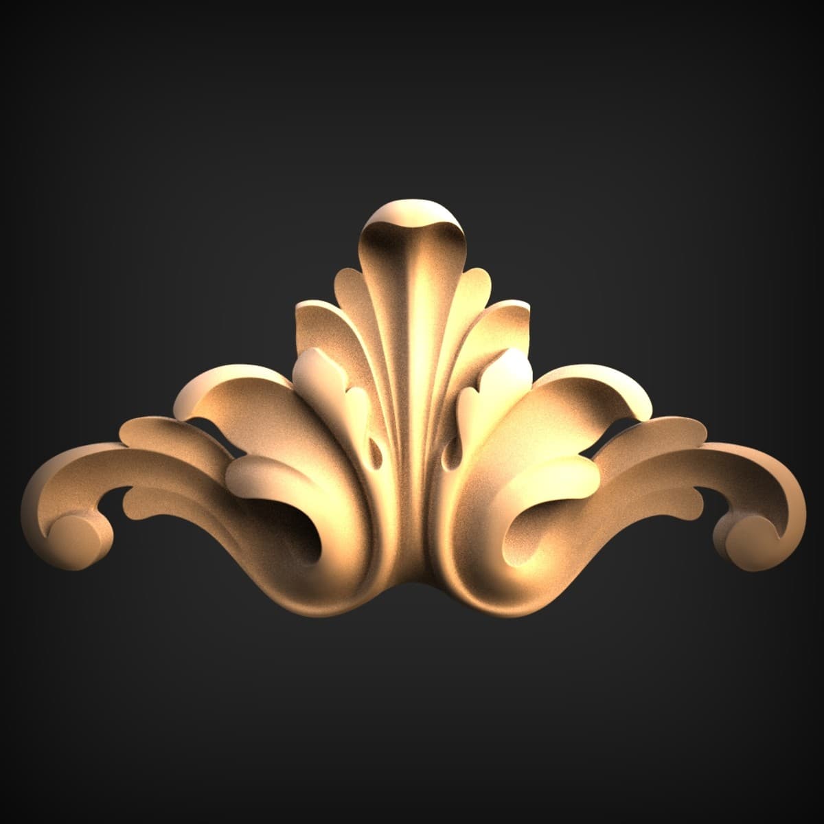 Acanthus Crest Crown Ornament