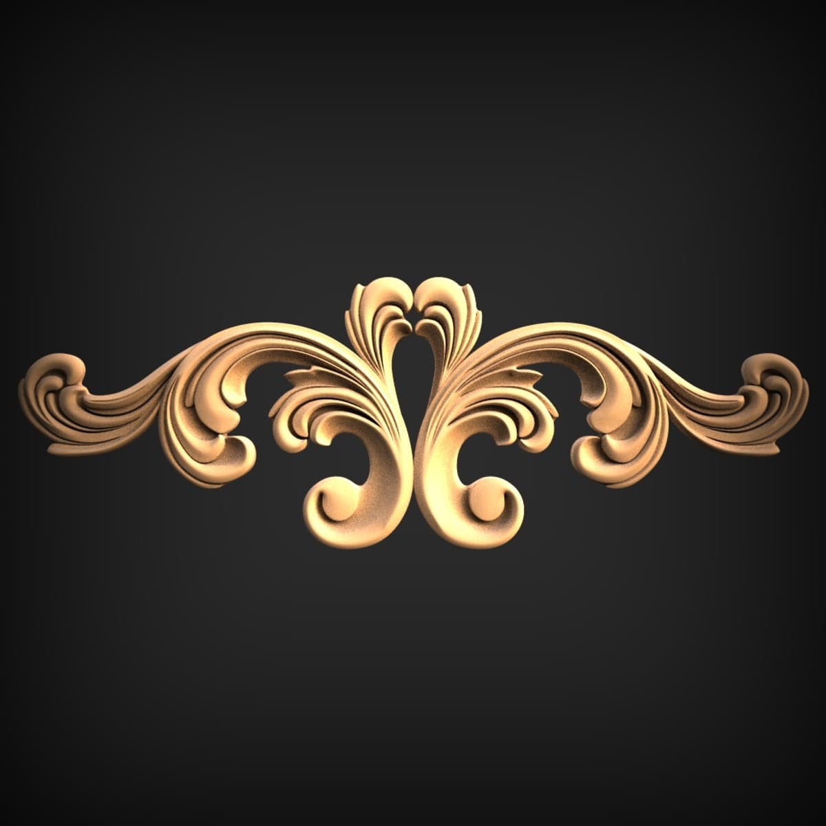 Palmette Acanthus Scroll Crest