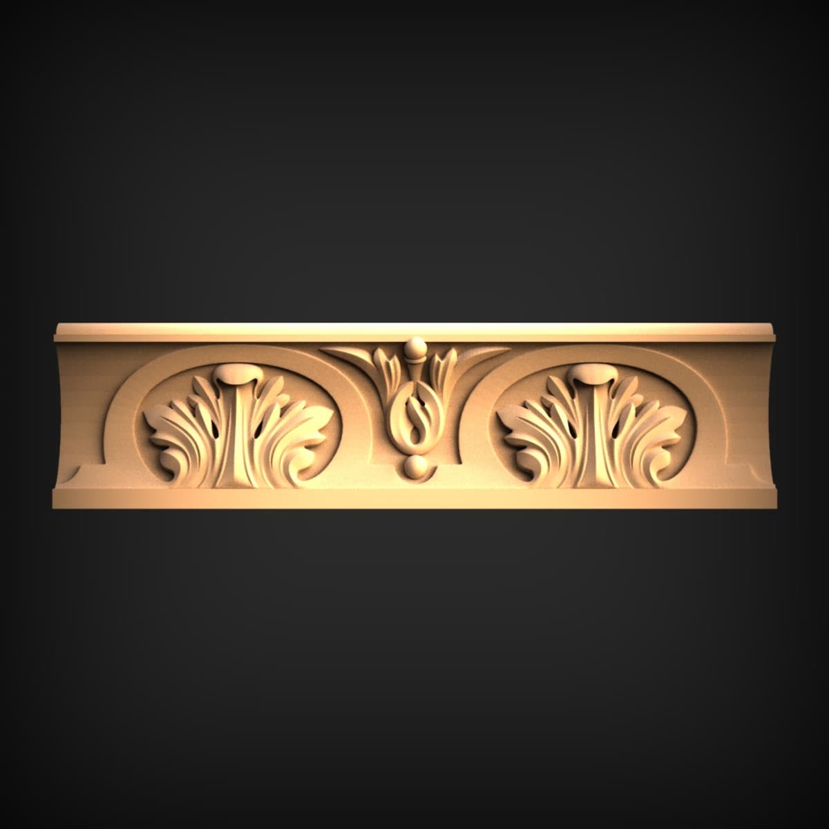 Twin Acanthus Palmette Cove Cornice