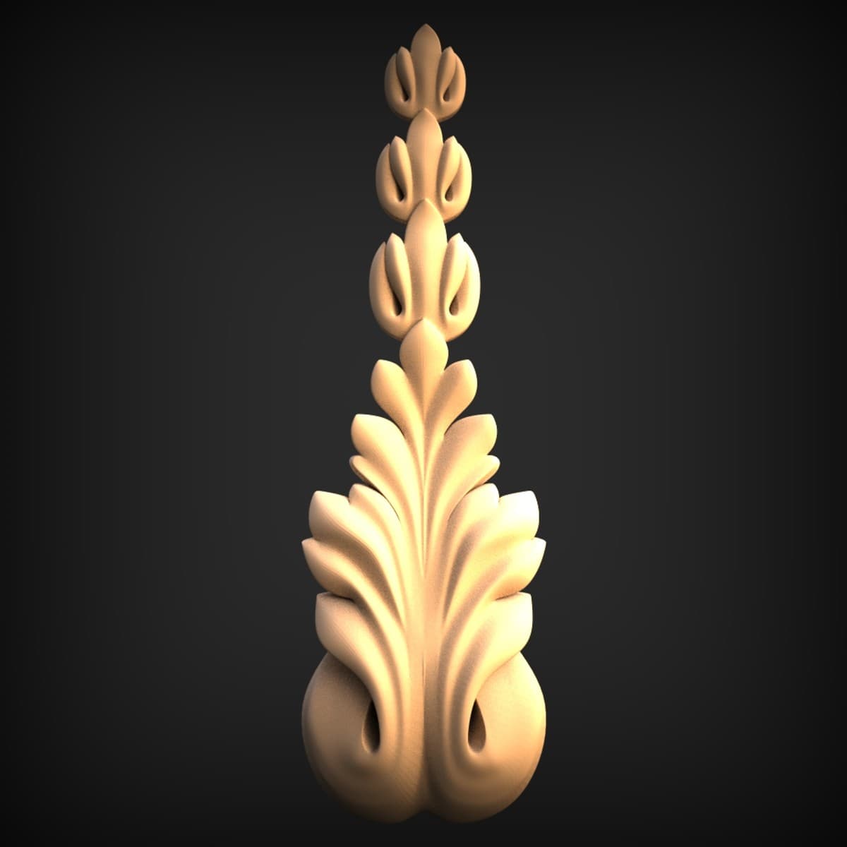 Acanthus Flame Drop Onlay