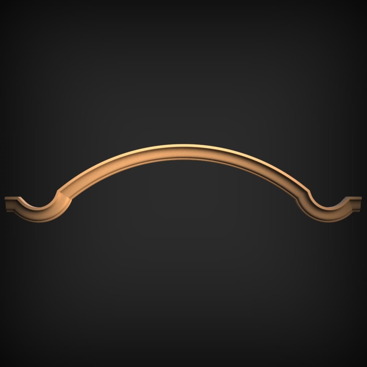 Arched Scroll-End Onlay Moulding