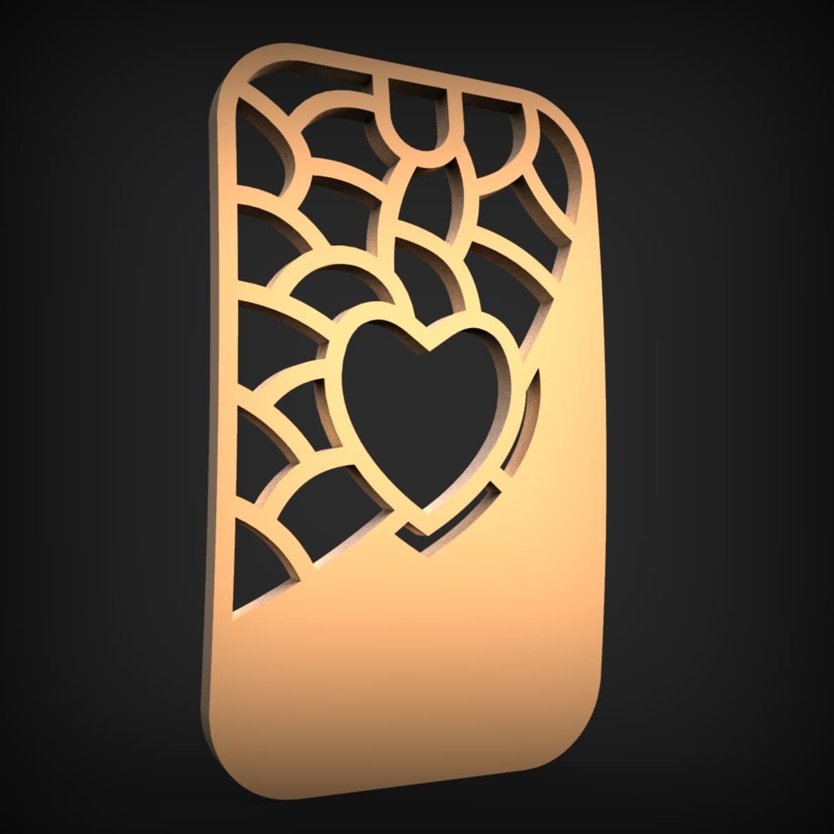 Pierced Heart Fretwork Panel