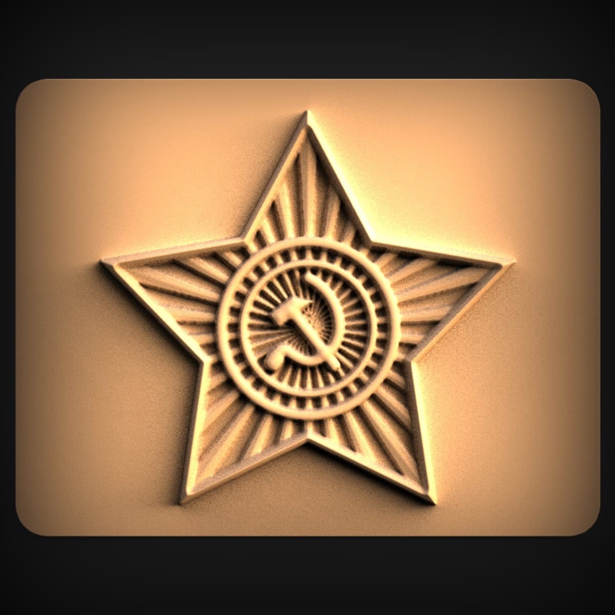 Soviet Red Army Star Plaque