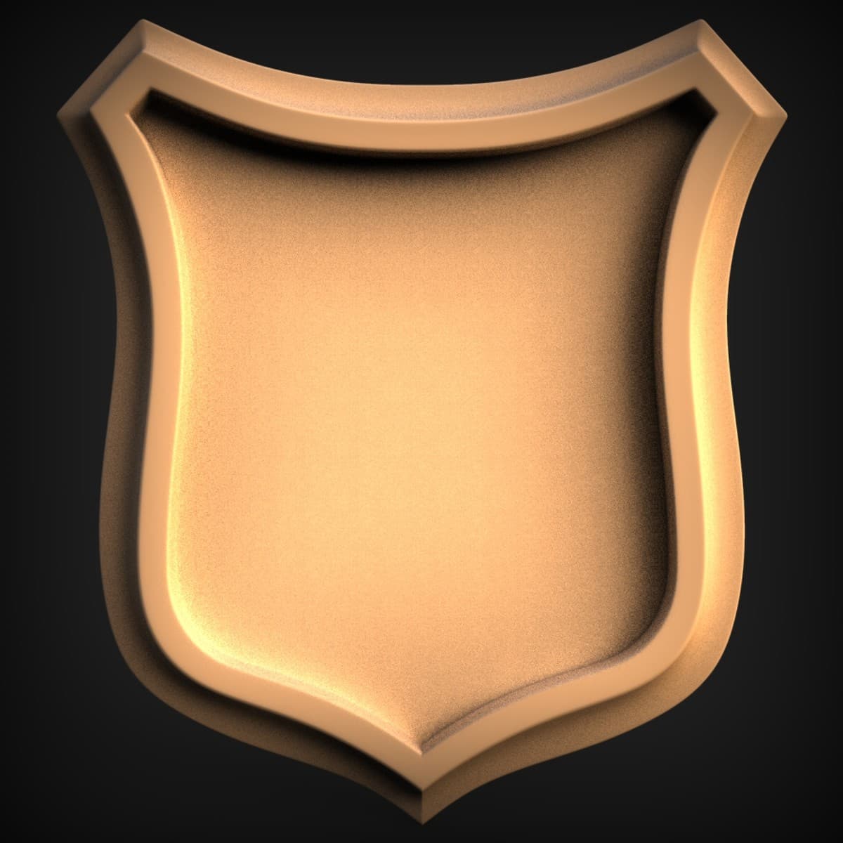 Blank Heraldic Shield Plaque