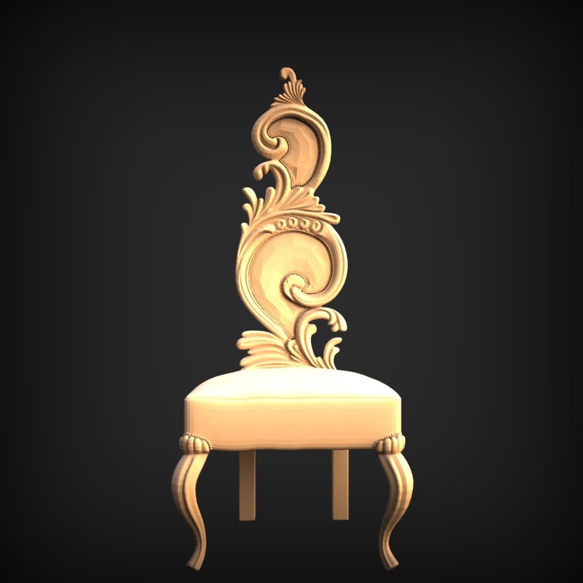 Rococo Scrollback Accent Chair