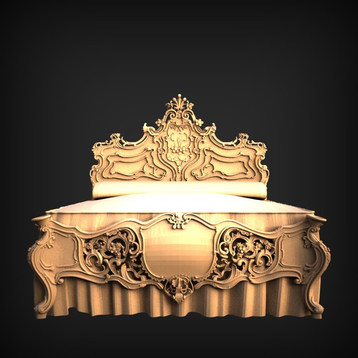 Rococo Louis XV Carved Bed