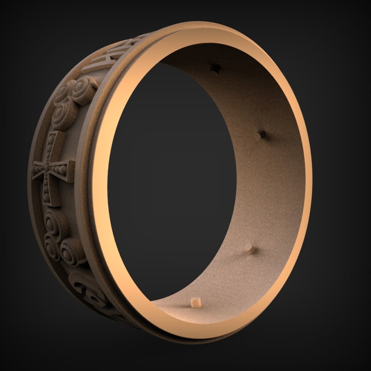 Ornate Cross Band Ring