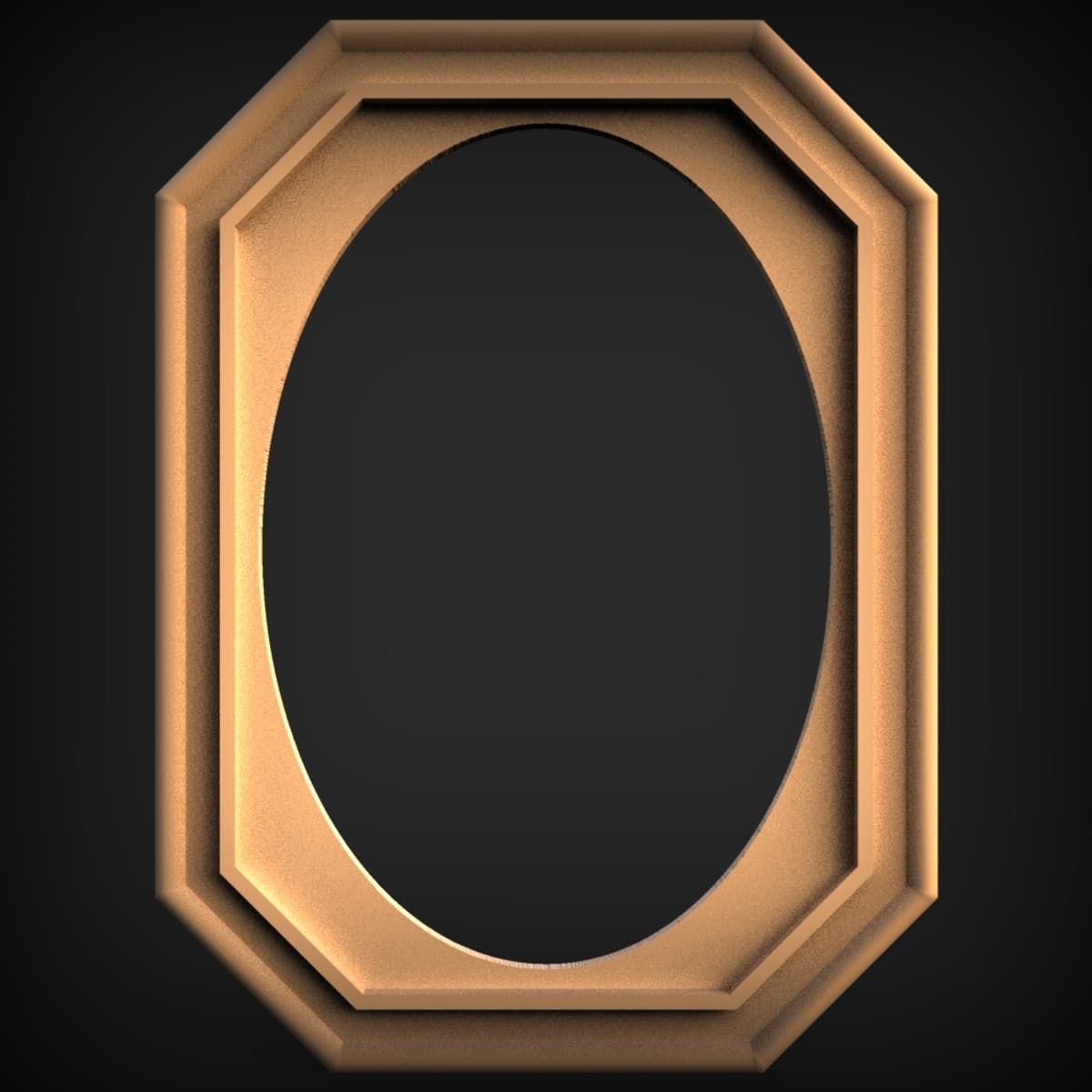 Octagonal Oval Aperture Picture Frame