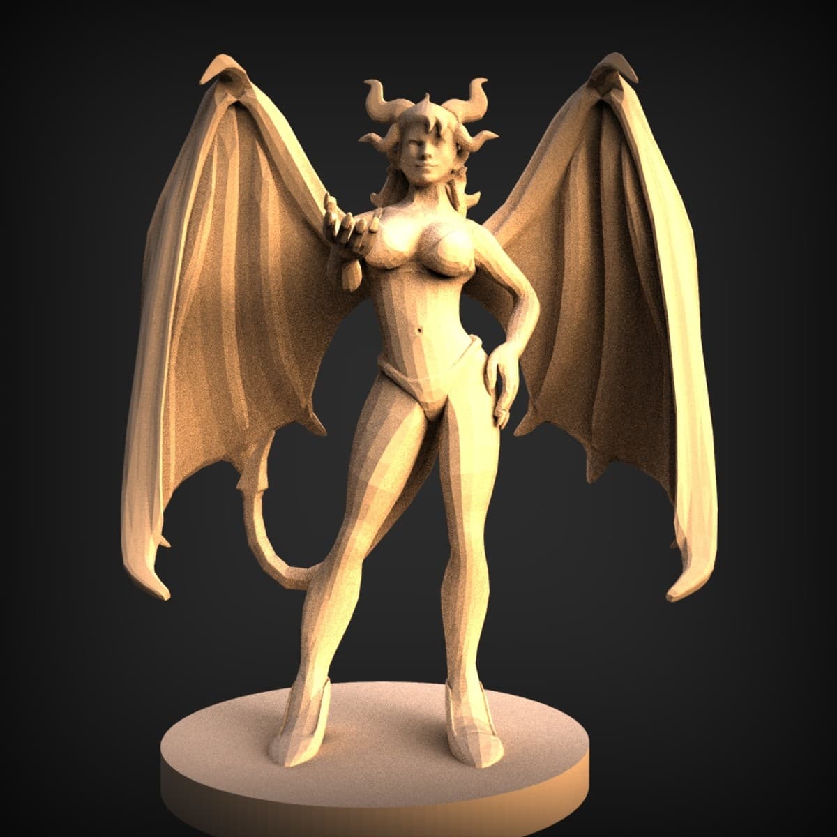 Winged Succubus Pin-Up Miniature