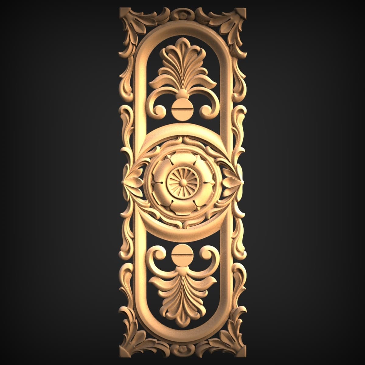 Rosette And Palmette Vertical Panel