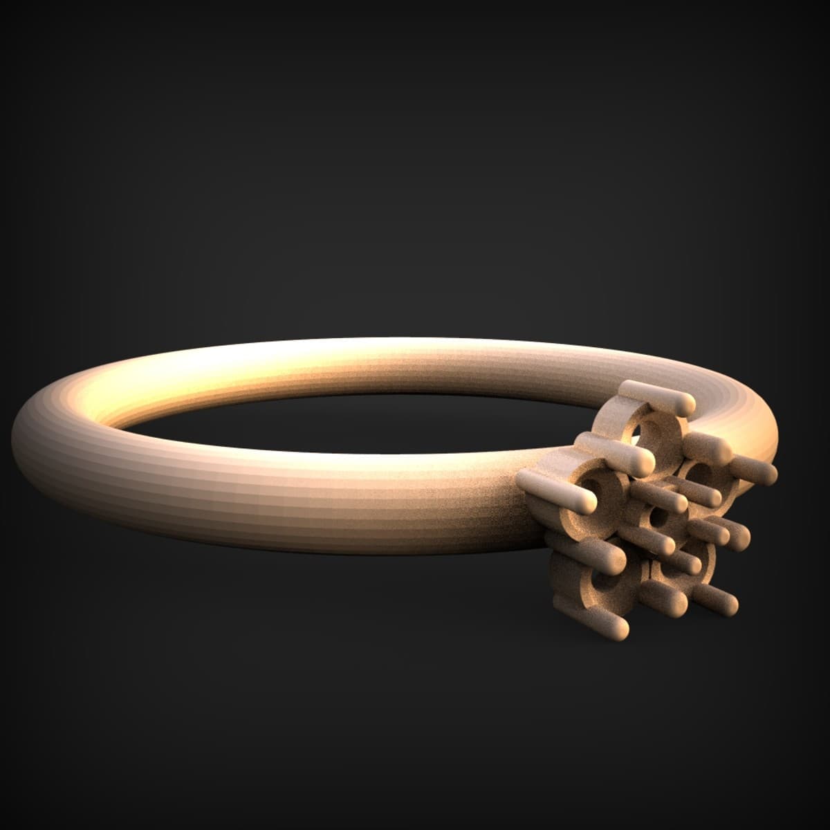 Woven Knot Bangle Ring