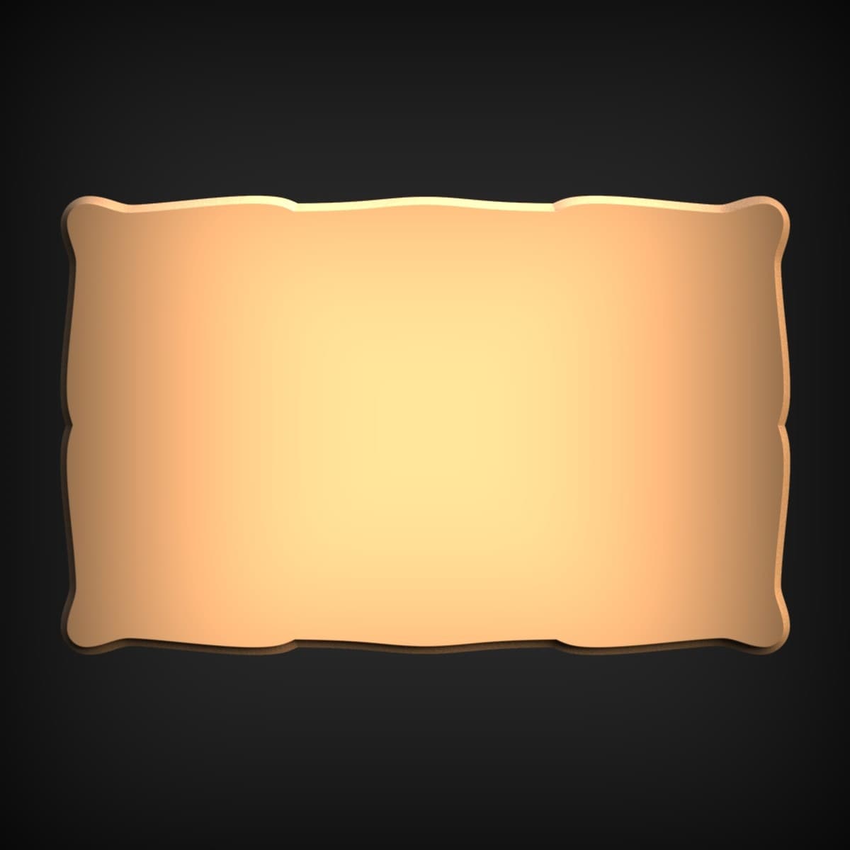 Wavy-Edged Blank Sign Plaque