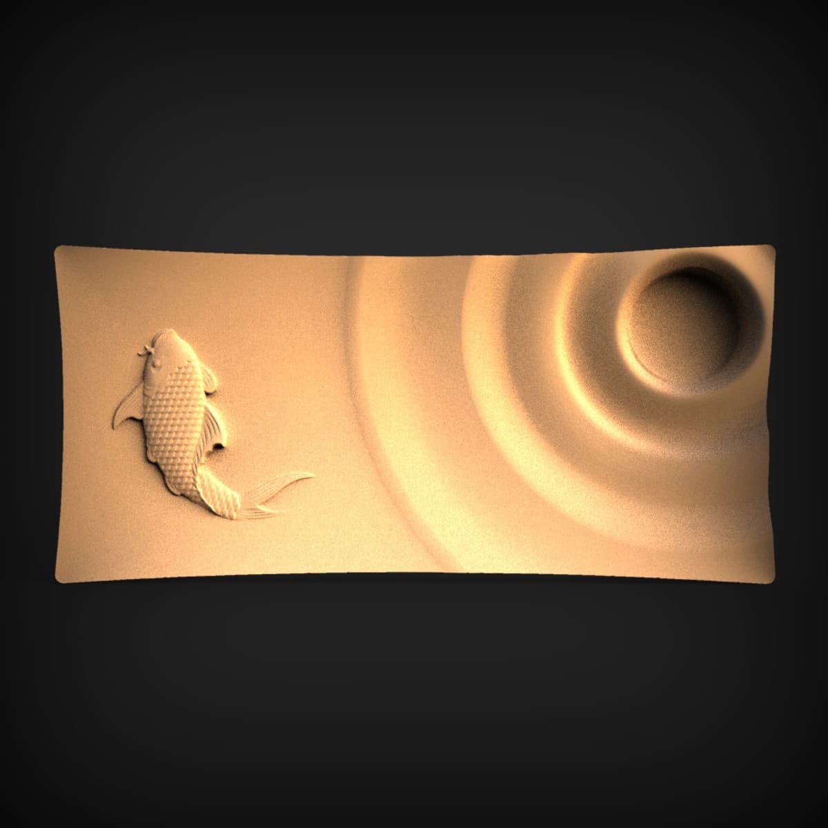 Koi And Ripples Relief Panel