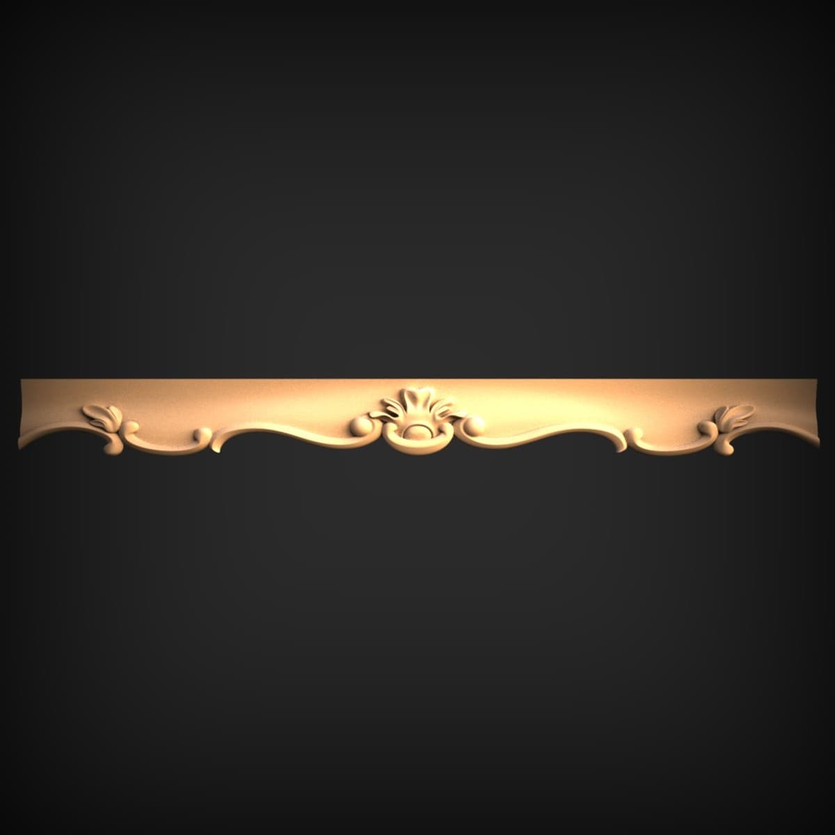 Shell-Crest Scrolled Valance Onlay