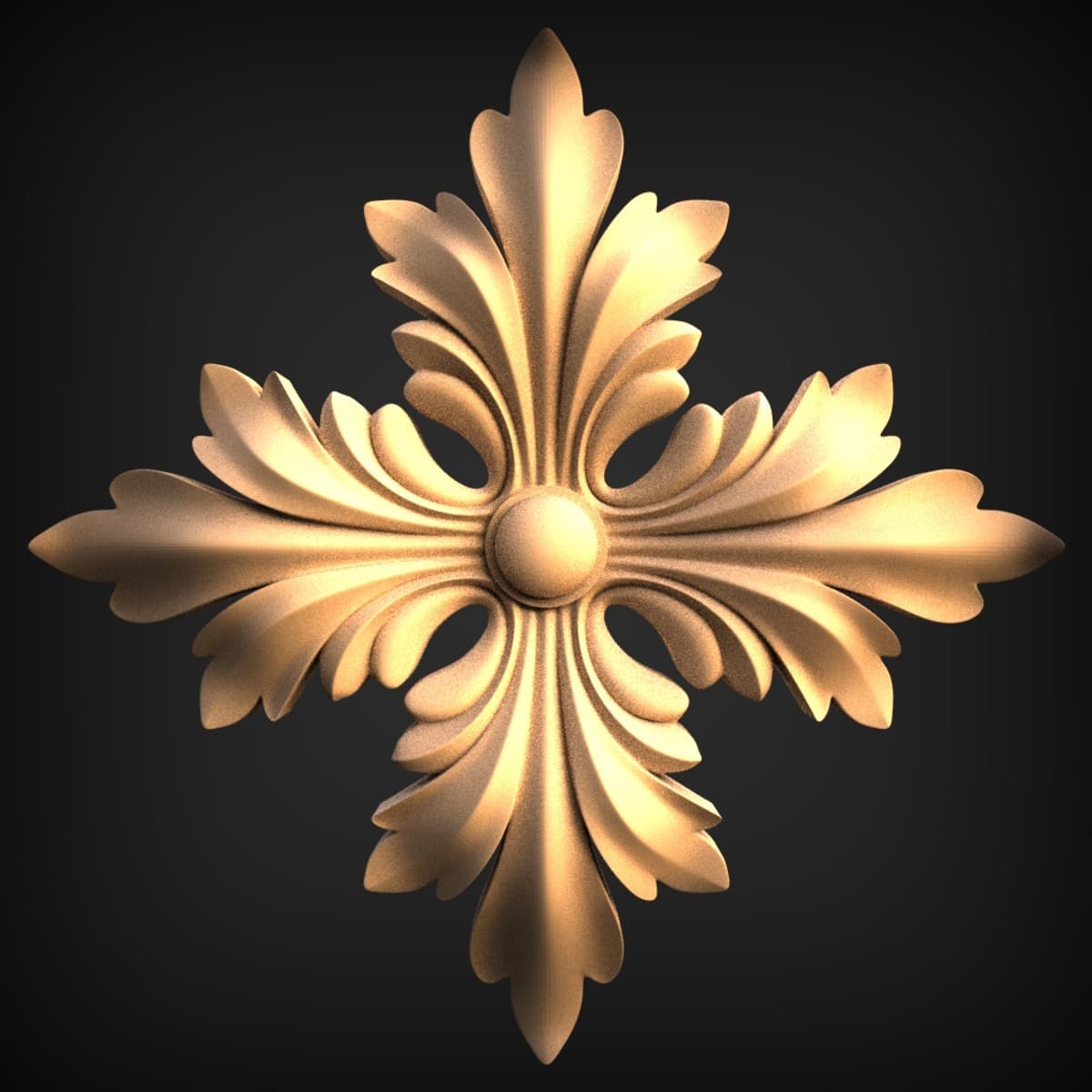 Acanthus Cross Foliate Medallion