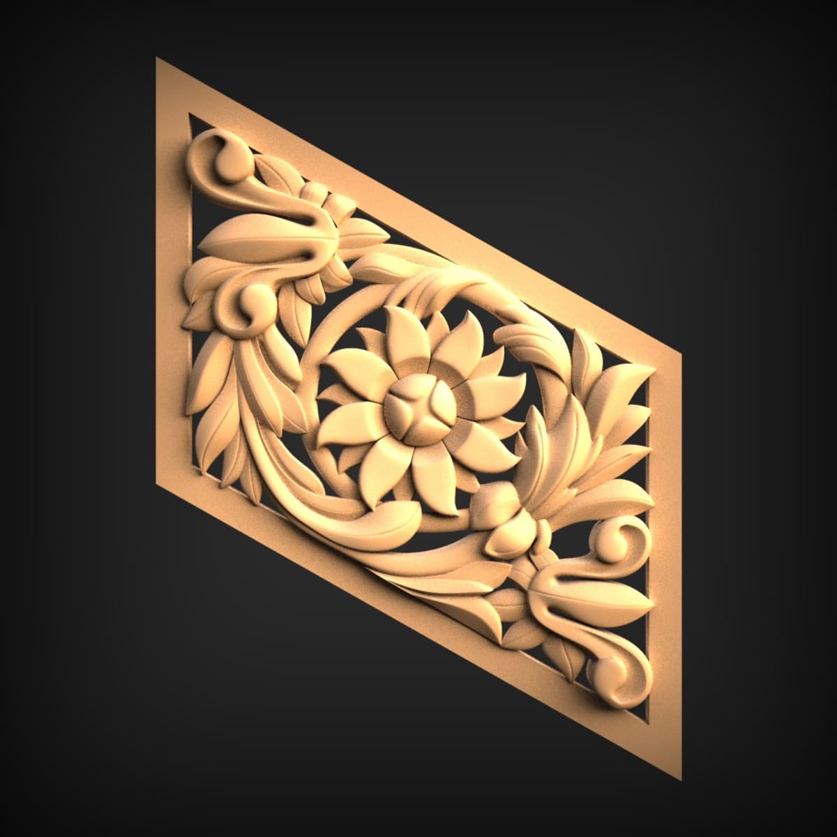 Sunflower Rhombus Relief Panel