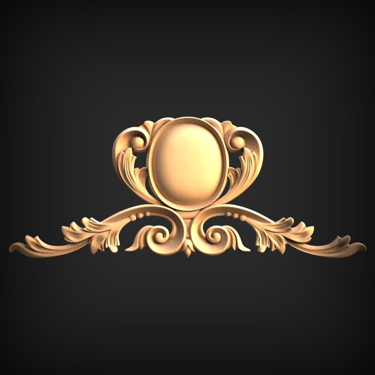 Acanthus Cartouche Scroll Onlay