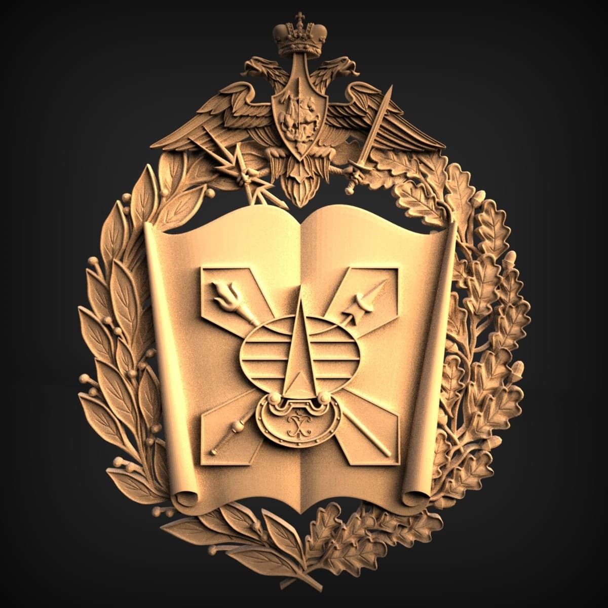 Double-Headed Eagle Military Crest