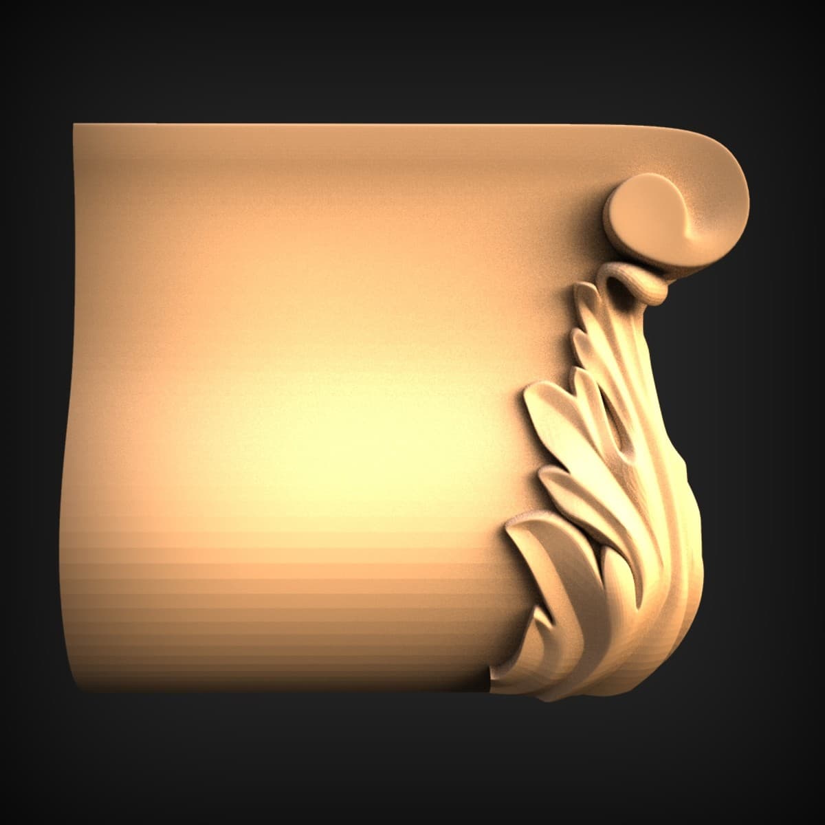 Scrolled Acanthus Cornice Terminal