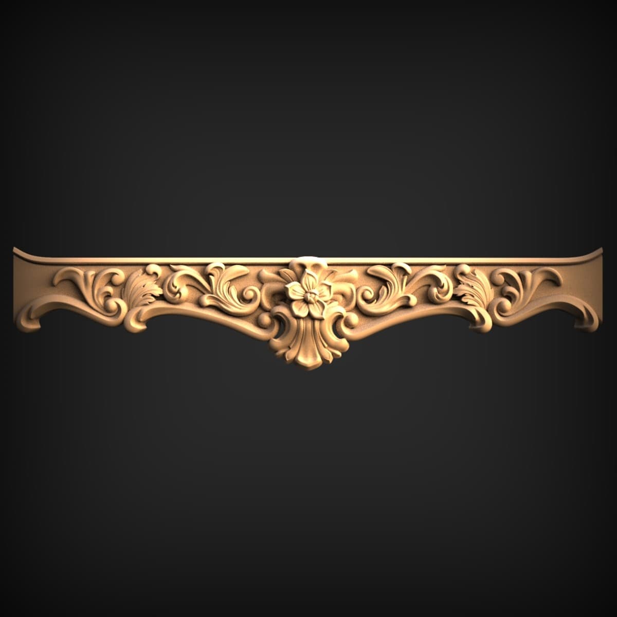 Floral Acanthus Valance Cresting