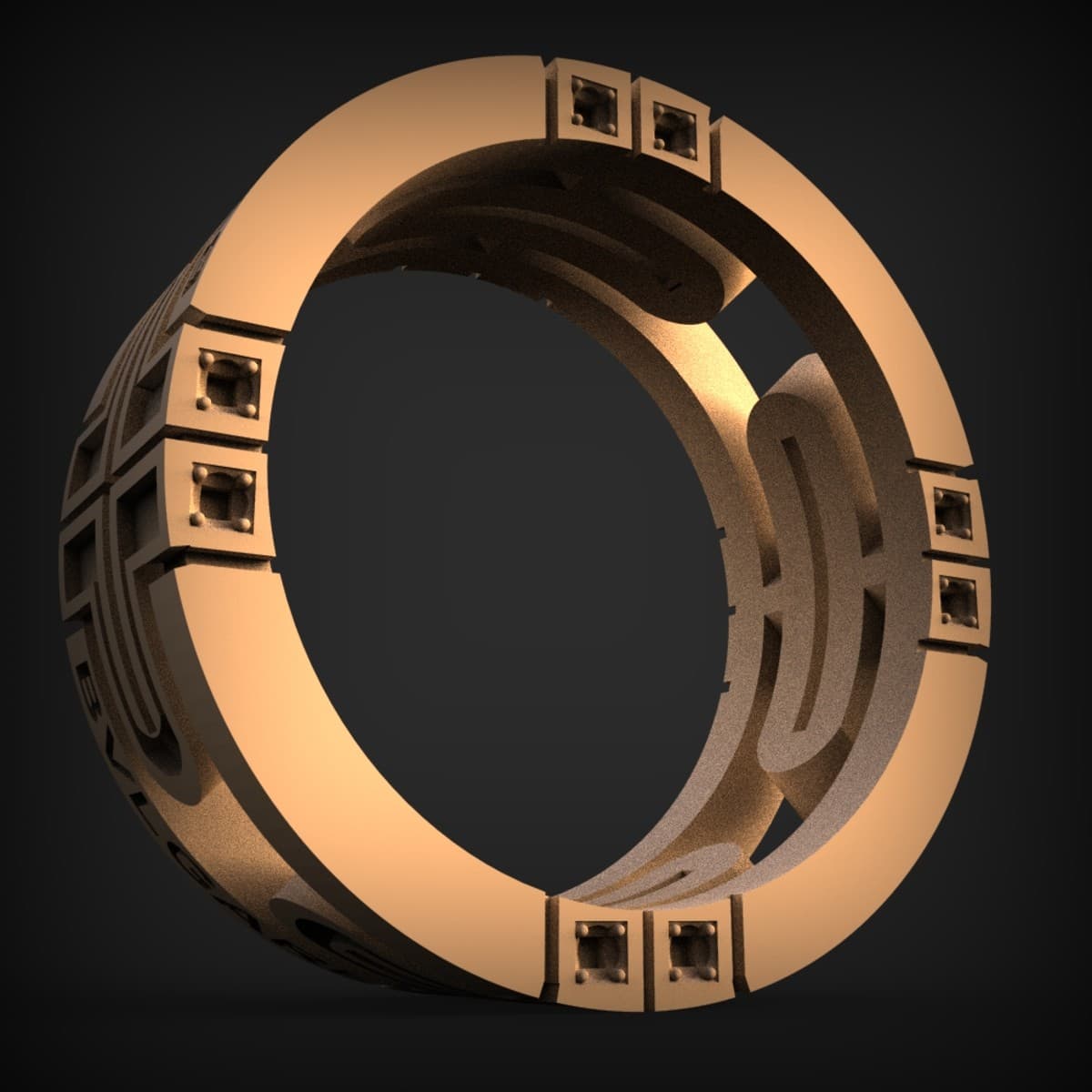 Riveted Tribal Band Ring