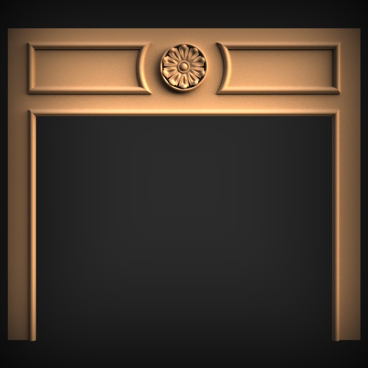 Floral Rosette Overmantel Frieze Panel