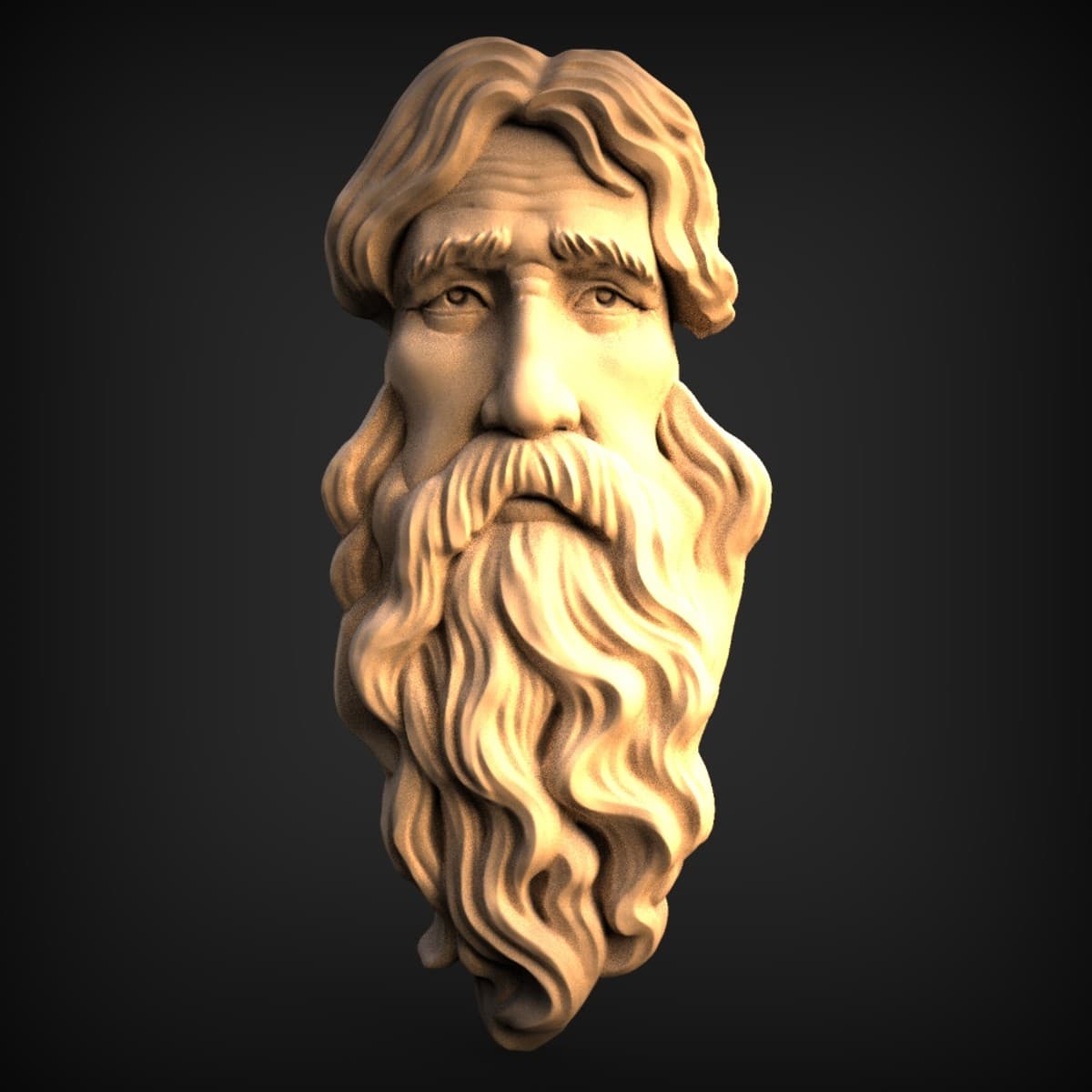 Bearded Elder Face Wall Mask