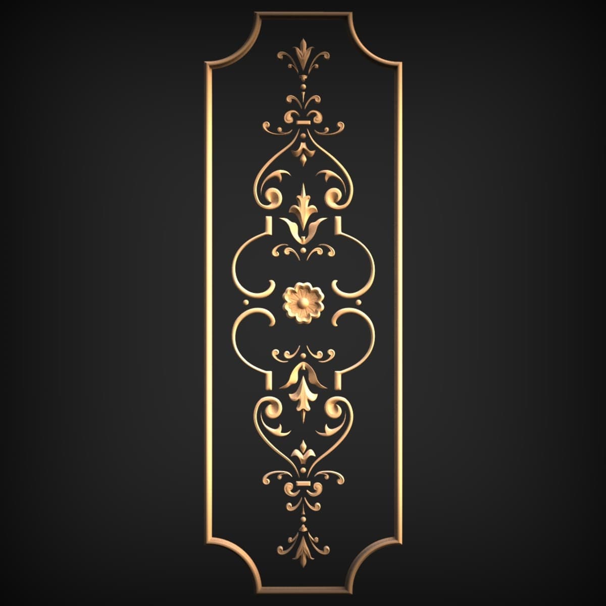Baroque Scrollwork Panel Insert