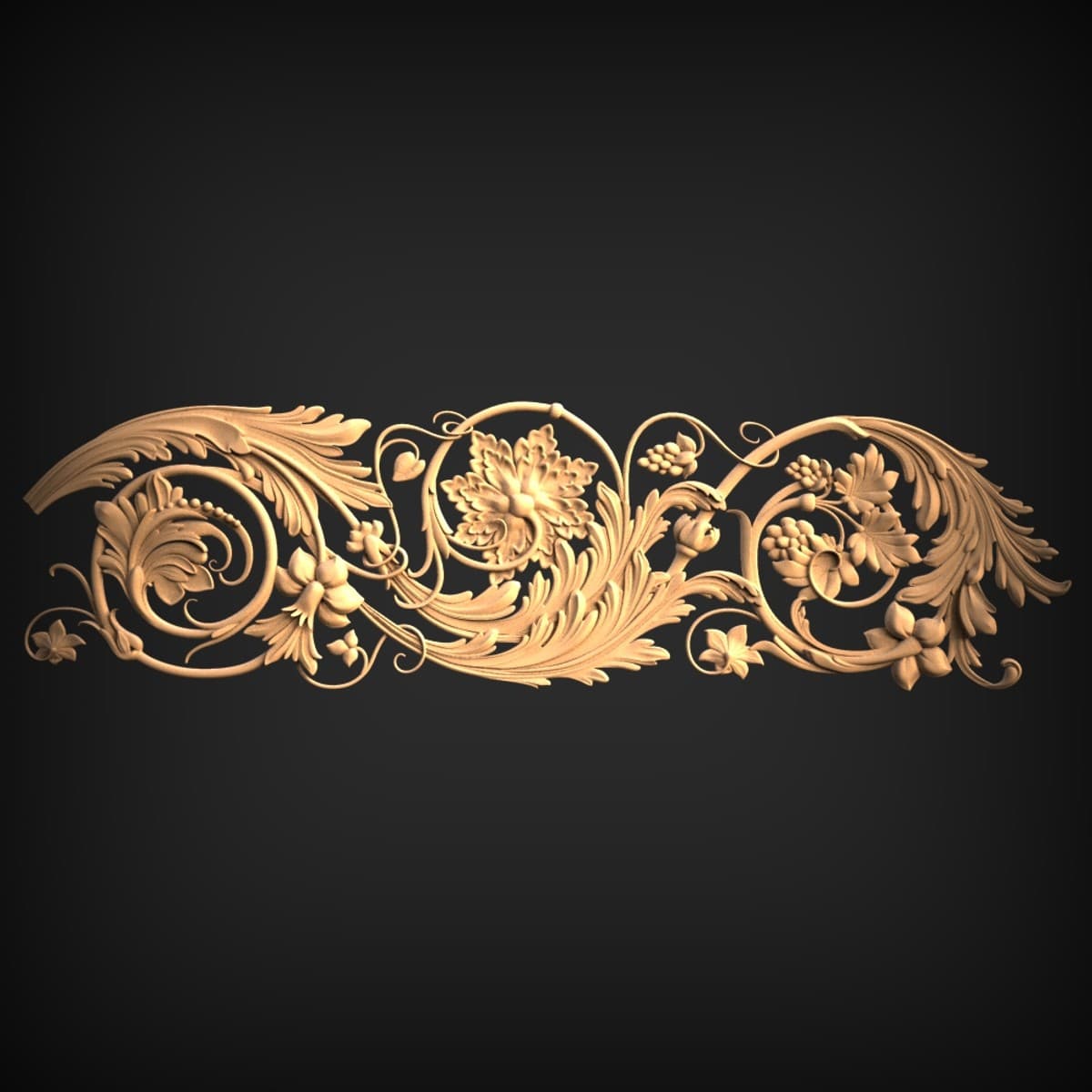 Trailing Grapevine Frieze Relief