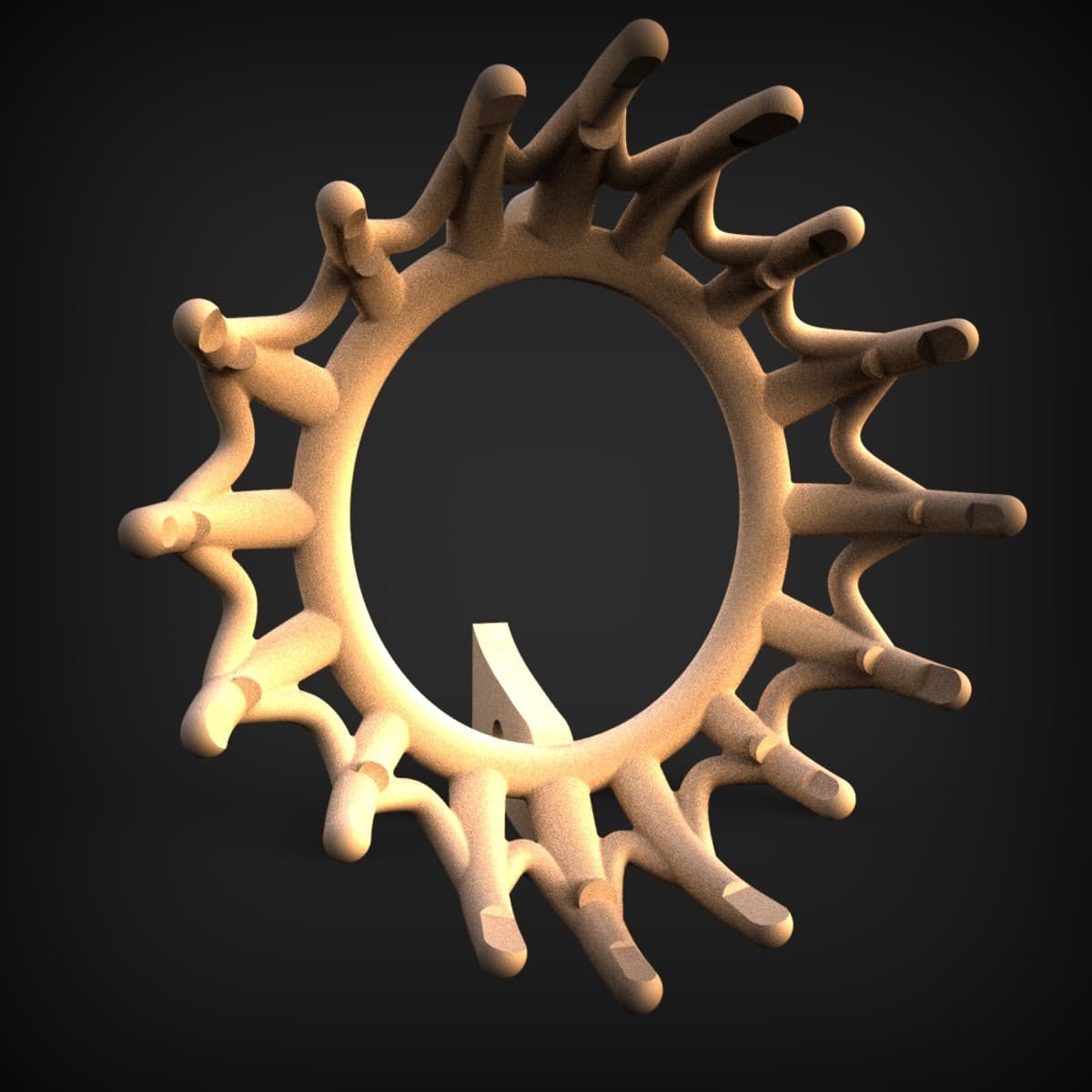 Sunburst Ray Wreath Ring